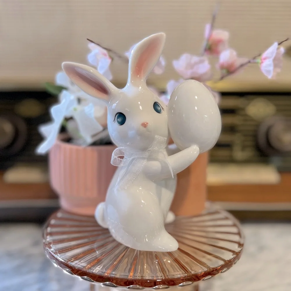 ✨NEW🐰Target Spritz 2023 Ceramic Easter Bunny Bunnies Figurine SET🌷